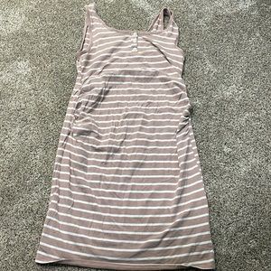 XL Maternity pale pink and white stripe dress